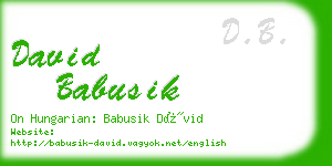 david babusik business card